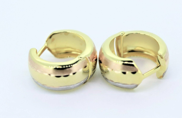 Herrliche Creolen in 333 Gold gearbeitet – Bild 3