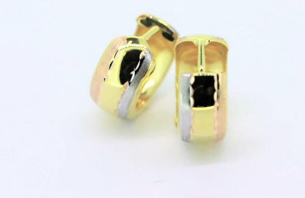 Herrliche Creolen in 333 Gold gearbeitet – Bild 2
