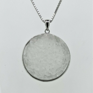 Collier Sterlingsilber  rhodiniert mit Bergkristall
