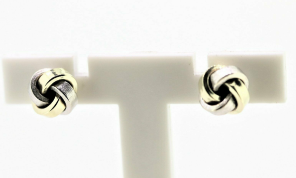 feine Ohrstecker in Weißgold und Gelbgold – Bild 2