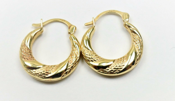 Sehr schöne Creolen in 333 Gold gearbeitet ( 8 Karat ) – Bild 2