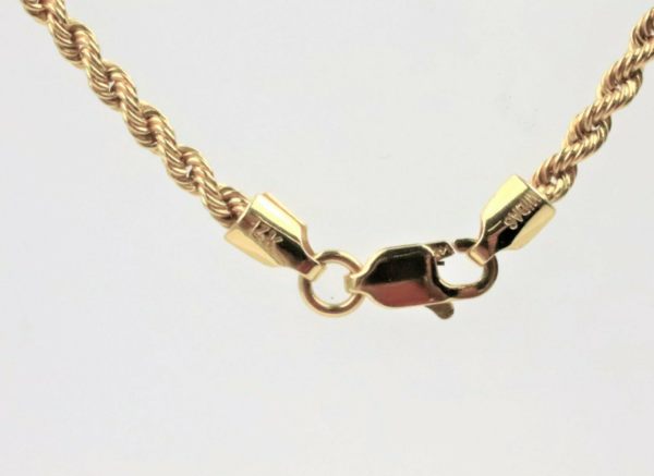 Sehr schöne, gedrehte Kette 585 Gold ( 14 Karat ) – Bild 3