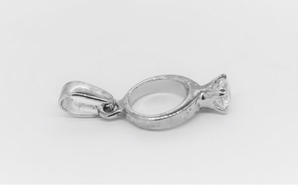 Kleiner Anhänger  Sterlingsilber rhodiniert mit Zirkonia
