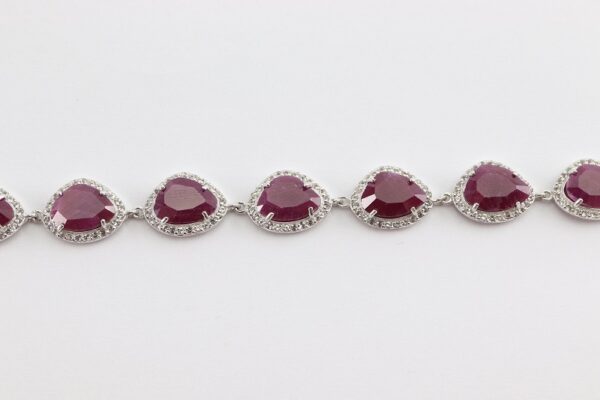 super schönes Armband in Silber mit Rubin