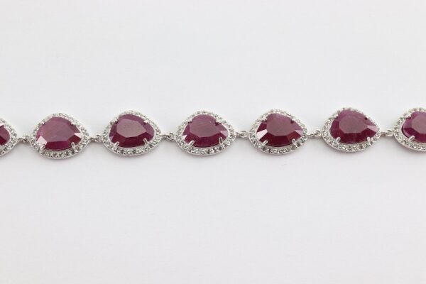 super schönes Armband in Silber mit Rubin – Bild 4