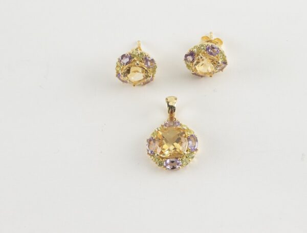 wunderschönes Schmuckset in Silber vergoldet – Bild 5