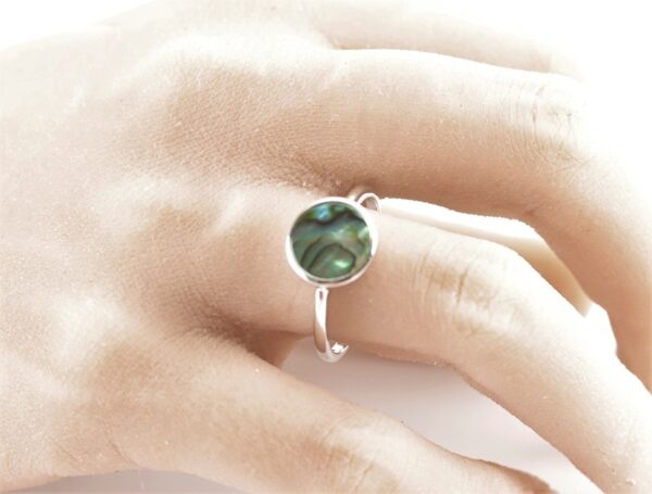wunderschöner Ring mit Pauamuschel in Silber – Bild 6