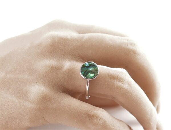 wunderschöner Ring mit Pauamuschel in Silber – Bild 8