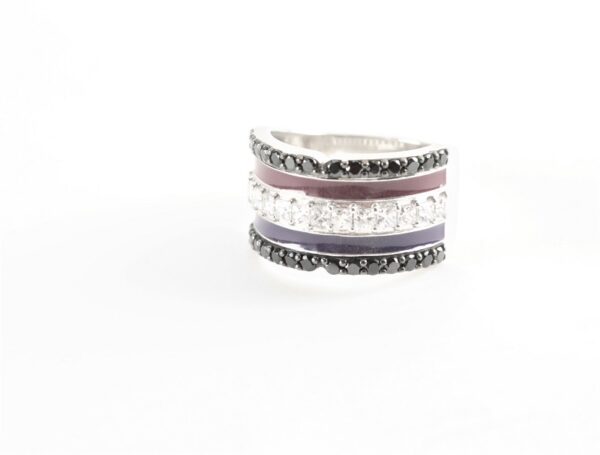 ein breiter, schöner Ring in Sterlingsilber rhodiniert – Bild 5