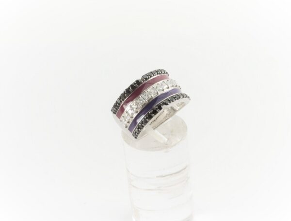 ein breiter, schöner Ring in Sterlingsilber rhodiniert – Bild 4