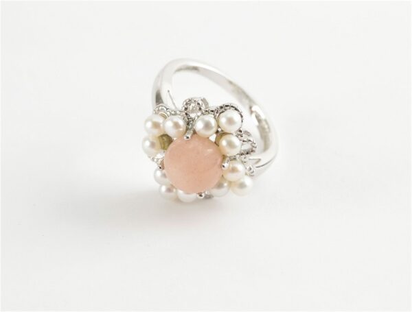 Sehr feiner Ring in Sterlingsilber mit Rosenquarz – Bild 7