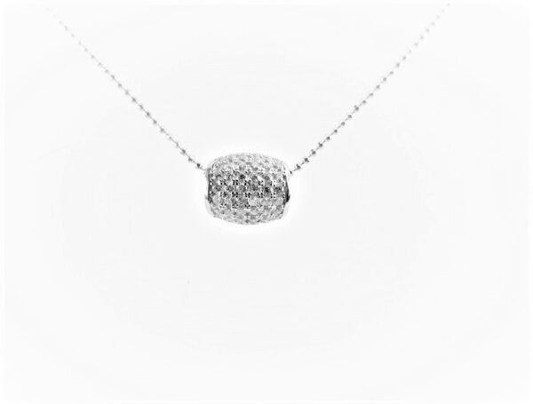 sehr feines Collier in Sterlingsilber rhodiniert – Bild 3