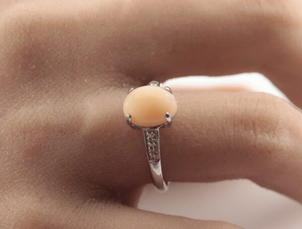 sehr schöner Ring in Sterlingsilber mit Diamanten – Bild 2