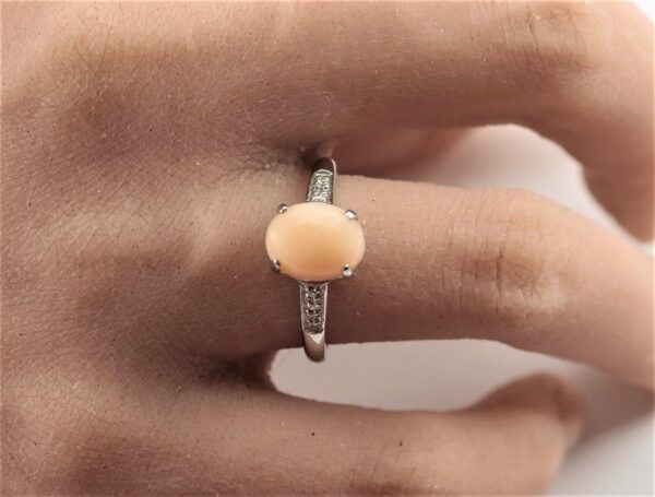 sehr schöner Ring in Sterlingsilber mit Diamanten – Bild 3