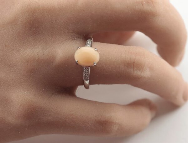 sehr schöner Ring in Sterlingsilber mit Diamanten – Bild 4