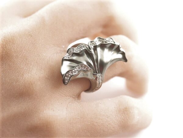 superschöner Ring  in Sterlingsilber geschwärzt – Bild 5