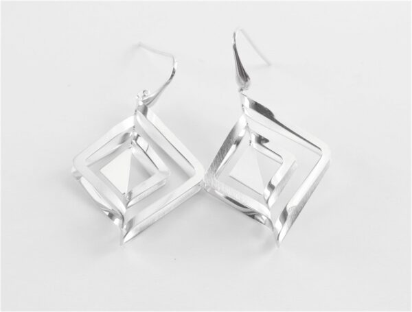 modernes Schmuckset in Sterlingsilber rhodiniert – Bild 7