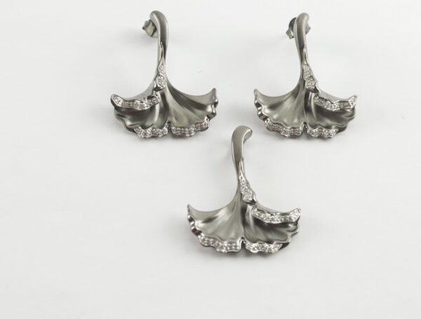 ganz besonderes Schmuckset in Sterlingsilber geschwärzt – Bild 5