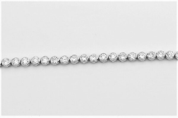 Tennisarmband in Sterlingsilber rhodiniert – Bild 2