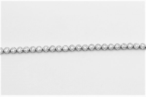 Tennisarmband in Sterlingsilber rhodiniert – Bild 4