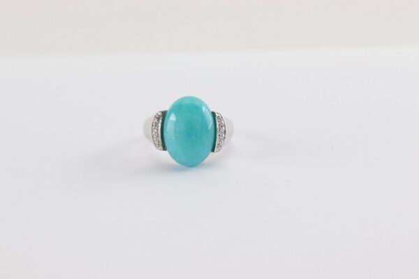 sehr schöner Ring in Sterlingsilber mit Amazonit – Bild 5