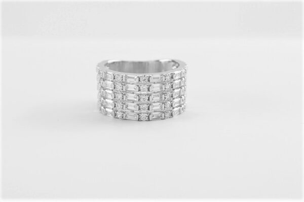 stabiler Ring in Sterlingsilber rhodiniert