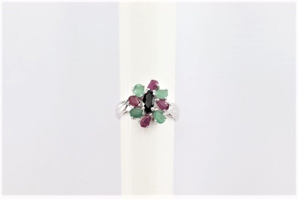 ein besonderer Ring in Sterlingsilber mit echten Steinen – Bild 3