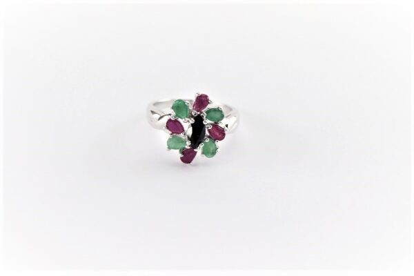 ein besonderer Ring in Sterlingsilber mit echten Steinen – Bild 5