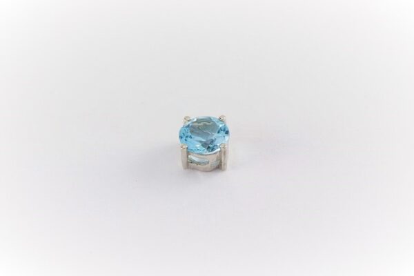 kleiner Anhänger in Sterlingsilber mit Aquamarin