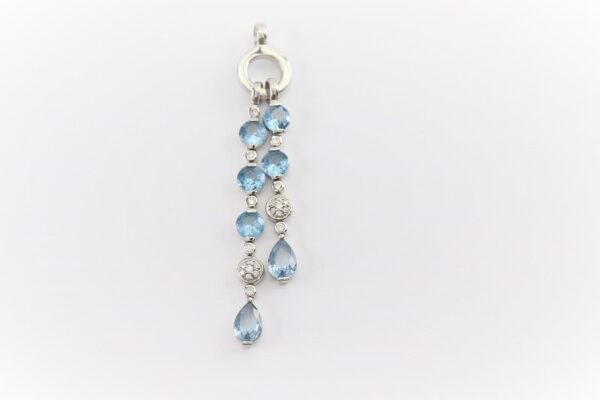 besonderer Anhänger in Sterlingsilber mit Aquamarin