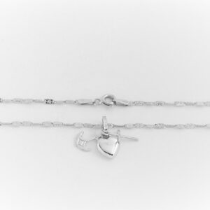 Glaube-Hoffnung-Liebe mit Kette in Weißgold