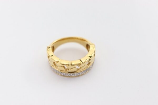 sehr feiner Ring in Silber vergoldet mit Zirkonia – Bild 4