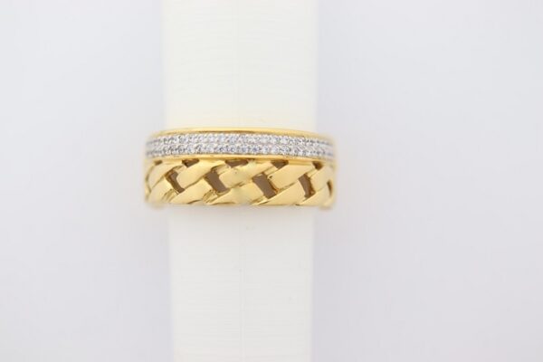 sehr feiner Ring in Silber vergoldet mit Zirkonia
