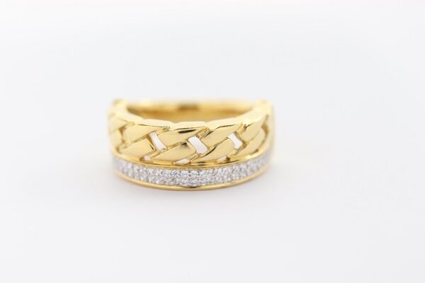 sehr feiner Ring in Silber vergoldet mit Zirkonia – Bild 2