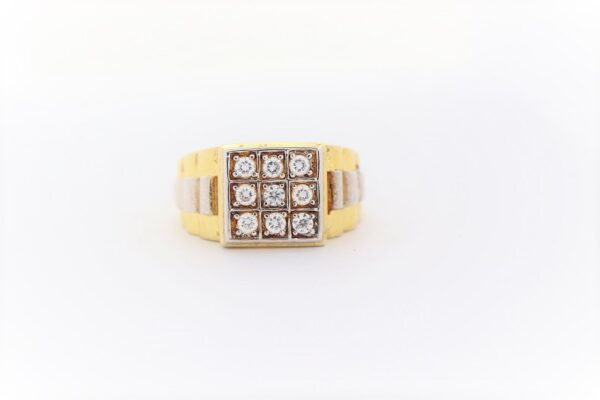 schöner Ring unisex in Silber vergoldet mit Zirkon – Bild 3