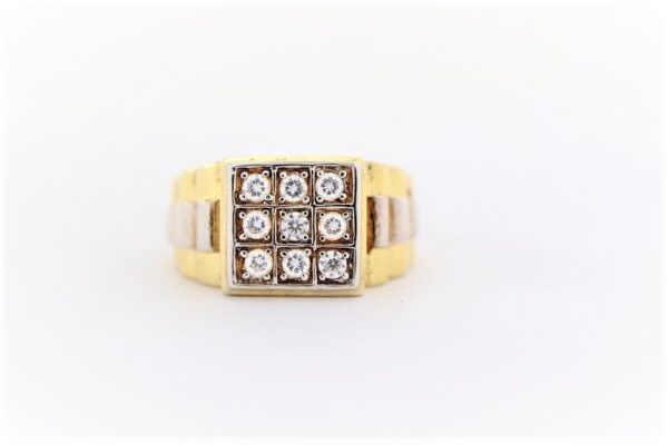 schöner Ring unisex in Silber vergoldet mit Zirkon