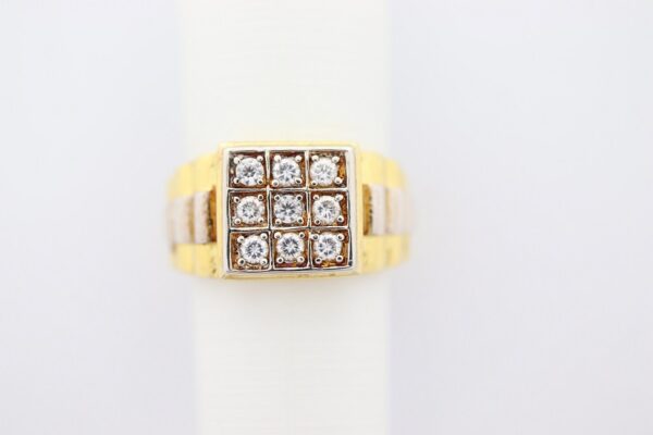 schöner Ring unisex in Silber vergoldet mit Zirkon – Bild 5