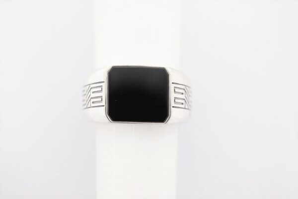 Herrenring in Sterlingsilber mit Onyx – Bild 5