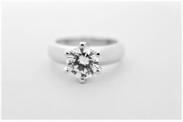 stabiler Ring in Sterlingsilber rhodiniert mit Zirkonia – Bild 2
