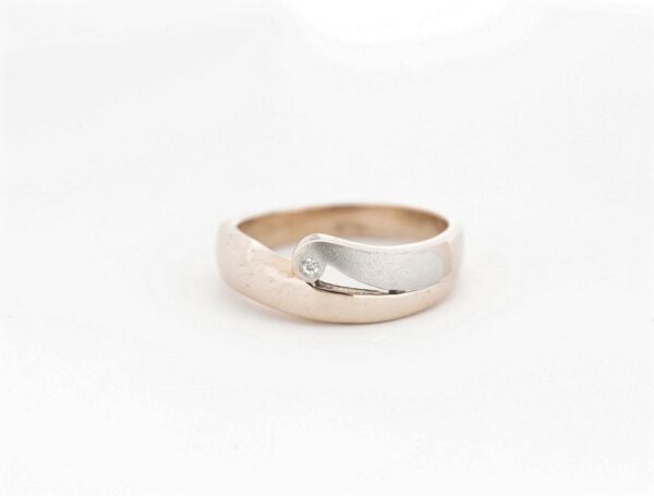 sehr feiner Ring in Sterlingsilber z.T. vergoldet – Bild 2