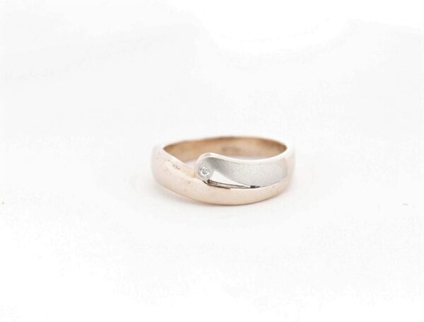 sehr feiner Ring in Sterlingsilber z.T. vergoldet – Bild 3