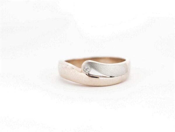 sehr feiner Ring in Sterlingsilber z.T. vergoldet – Bild 4
