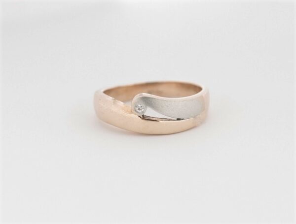sehr feiner Ring in Sterlingsilber z.T. vergoldet