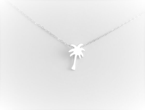 feines Collier mit einer Palme in Sterlingsilber