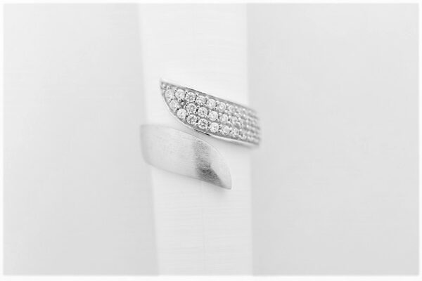 sehr feiner Ring in Sterlingsilber rhodiniert – Bild 4