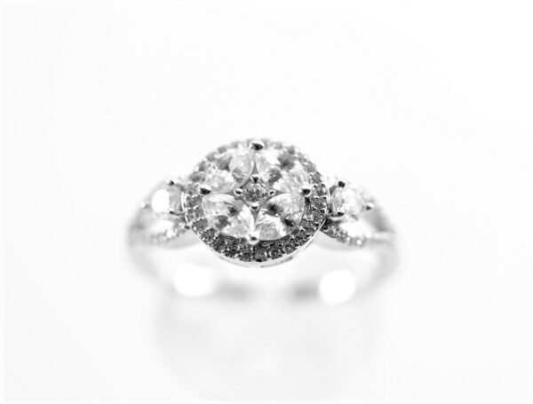 ein sehr feiner Ring in Sterlingsilber rhodiniert – Bild 2