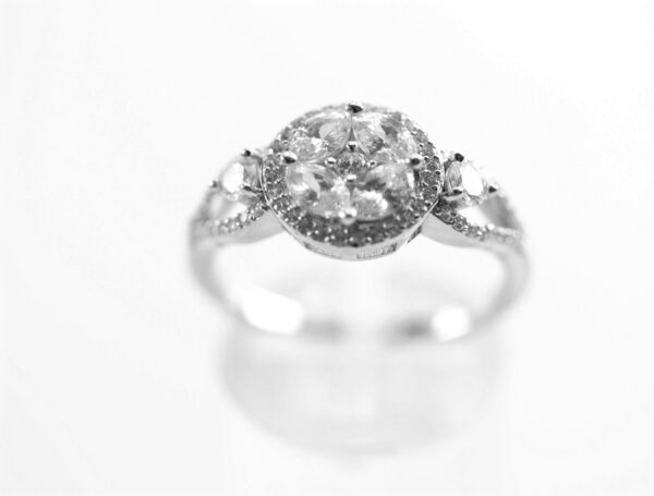 ein sehr feiner Ring in Sterlingsilber rhodiniert – Bild 3