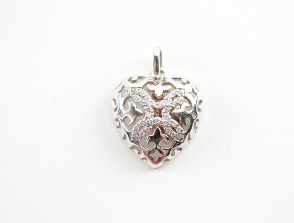 ein sehr schönes Herz in Sterlingsilber mit Kette – Bild 2