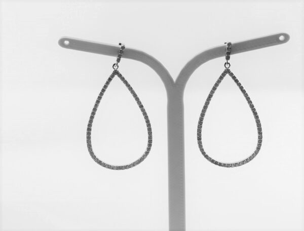 sehr feine Ohrstecker in Sterlingsilber mit Zirkonia – Bild 3