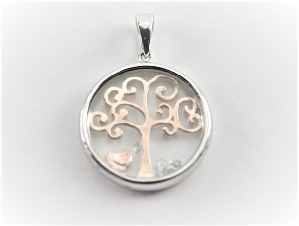 Sehr feines Collier in Sterlingsilber der Baum ist vergoldet – Bild 6
